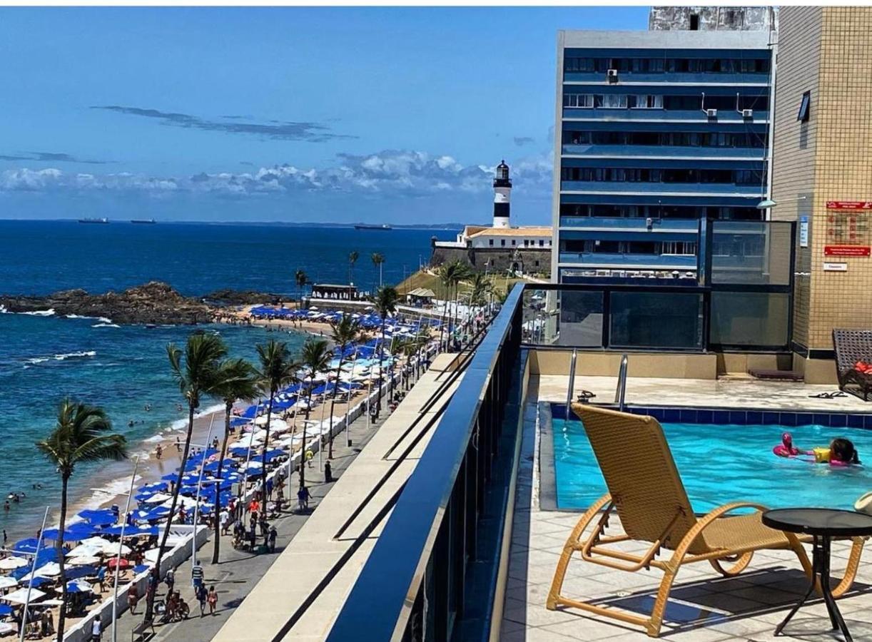 Belissimo Flat Direto Na Praia Da Barra - Flat Beira Mar No Circuito Do Carnaval 萨尔瓦多 外观 照片